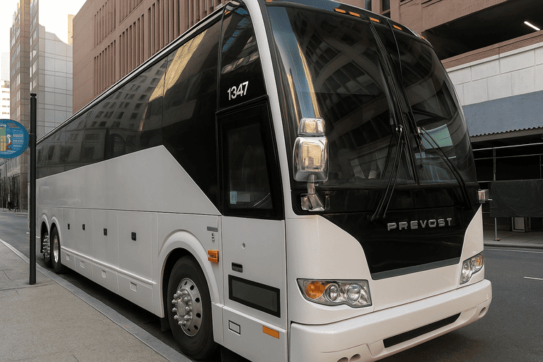 a Gastonia Minibus Company coach bus