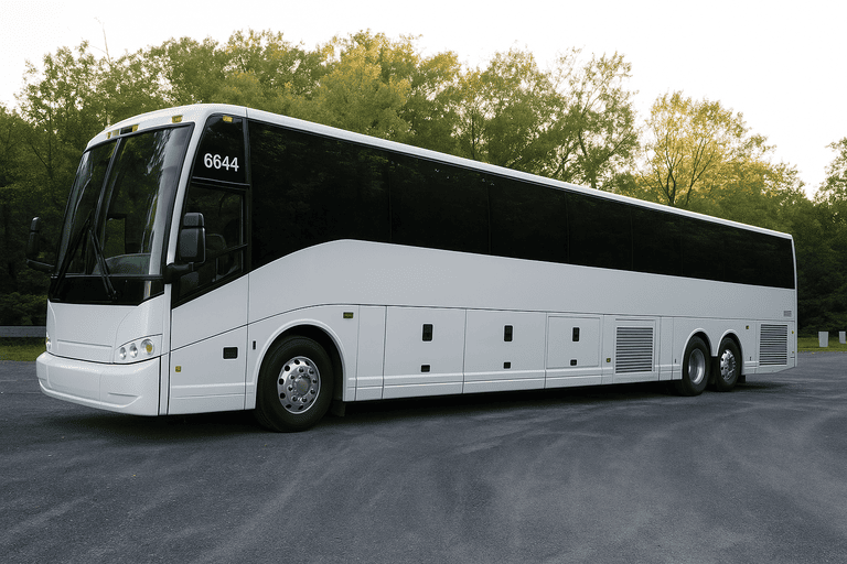 exterior of Gastonia Minibus Company coach bus