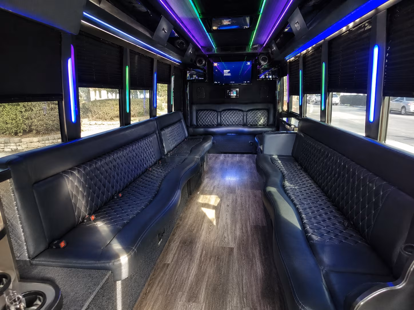 gastonia 15 passenger party bus interior