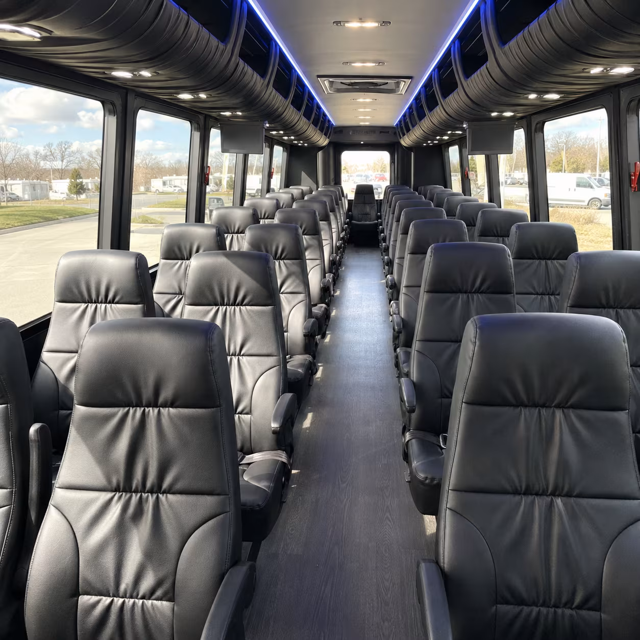 gastonia 25 passenger minibus interior