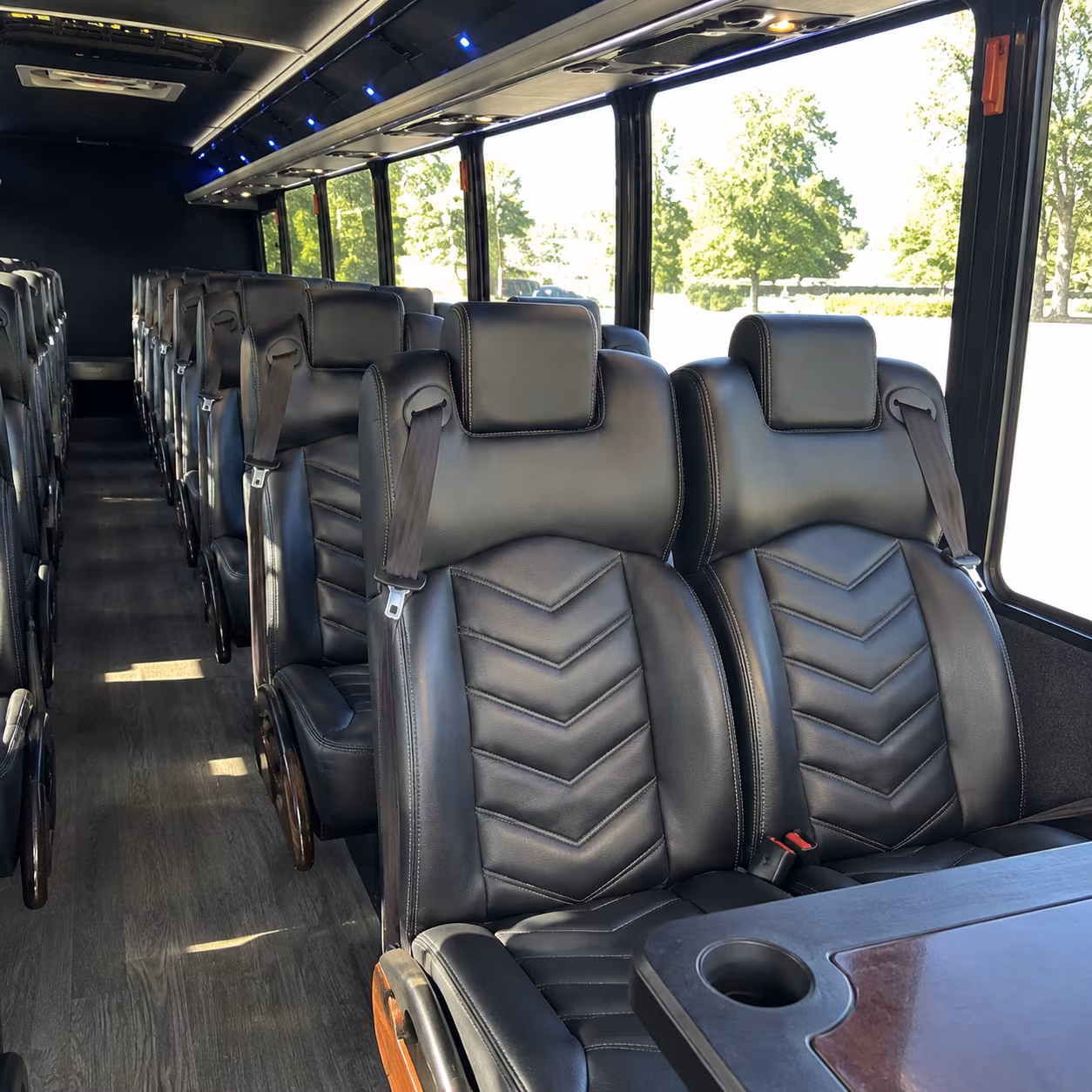 gastonia 28 passenger minibus interior