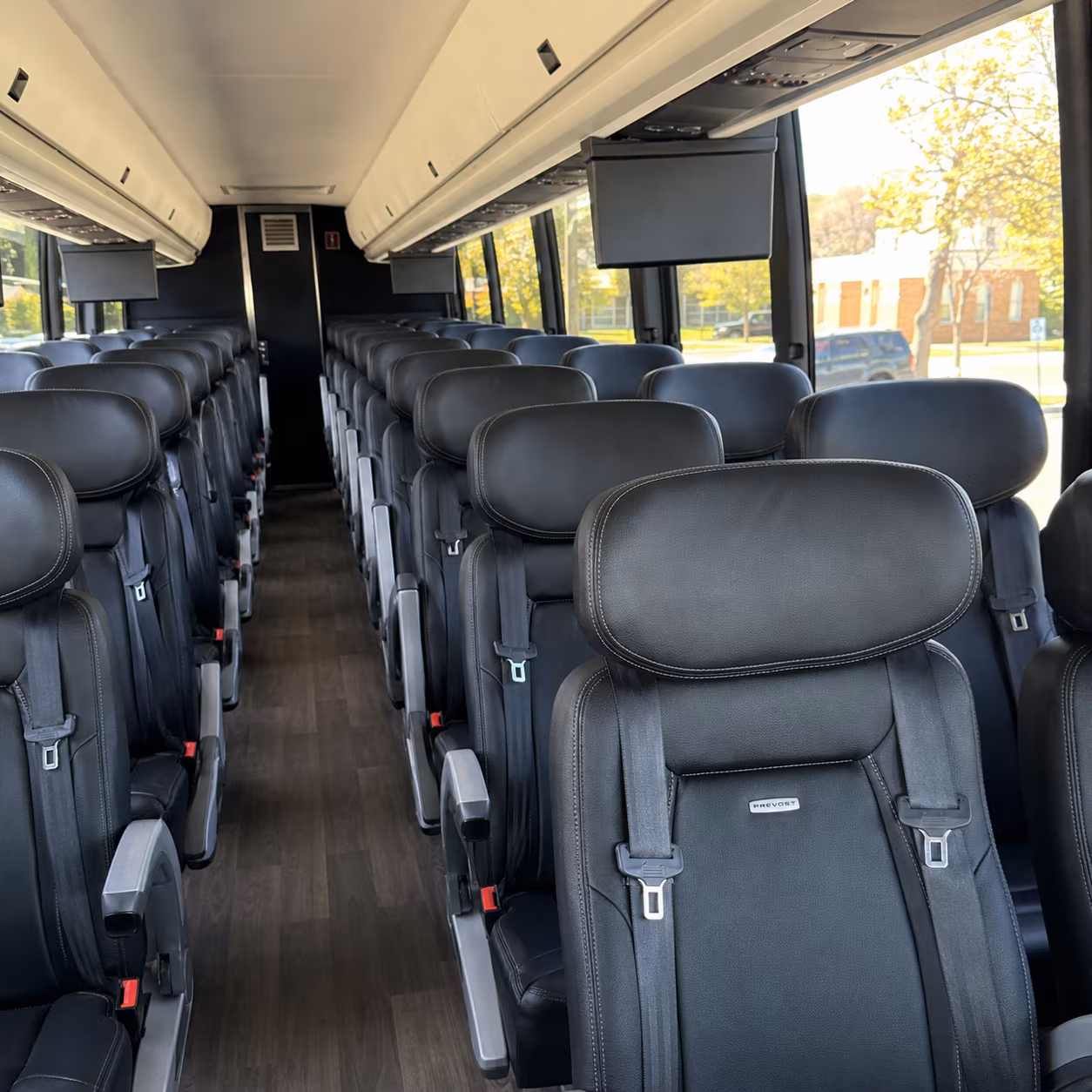 gastonia 45 passenger charter bus inside