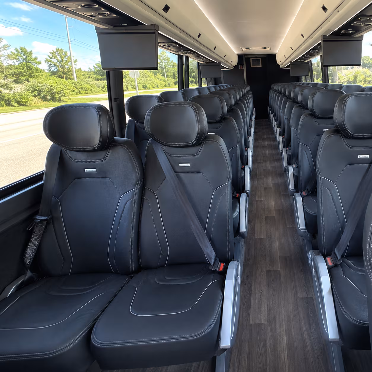 gastonia 47 passenger charter bus inside