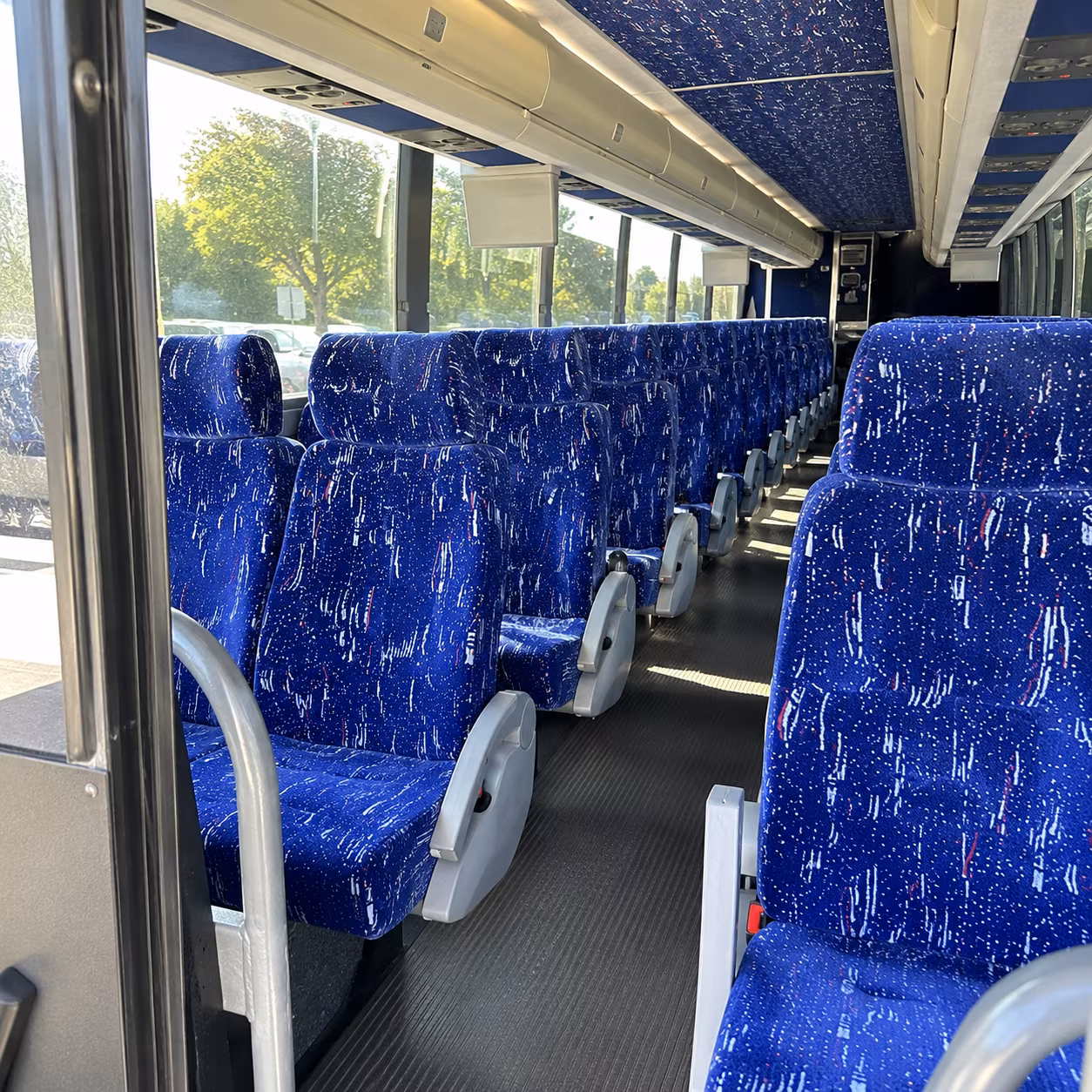 gastonia 50 passenger charter bus inside