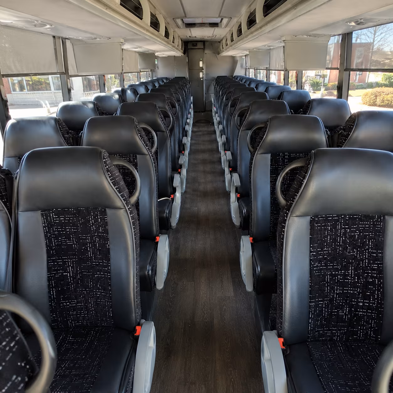 gastonia 54 passenger charter bus inside