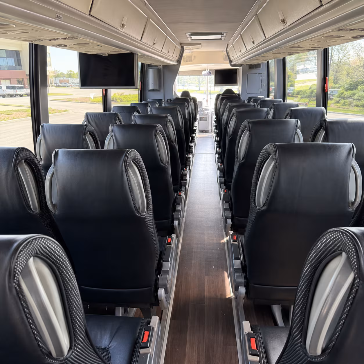 gastonia 56 passenger charter bus inside